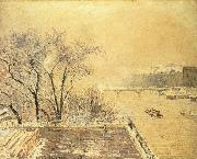 Camille Pissarro Morning snow oil painting